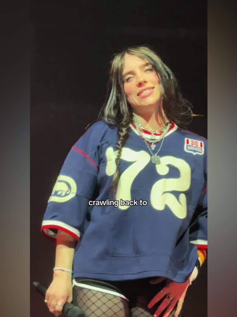 ECKO Billie Eilish Inspired Jersey Oversize Repro Vtg Football Steelers Joe 72